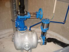 Arbeitsbehälter eines pneumatischen Abwasserpumpwerks - System Oekermann