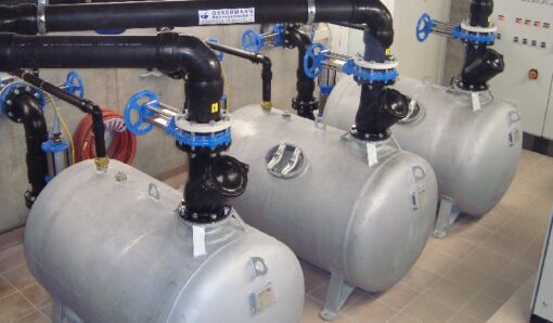 Arbeitskessel einer pneumatischen Abwasser-Pumpstation