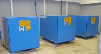 Arbeitskompressoren eines pneumatischen Abwasserpumpwerkes