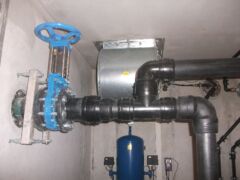 Druckseite eines pneumatischen Abwasserpumpwerks - System Oekermann