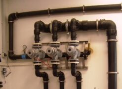 Pneumatische Ventile einer pneumatischen Abwasser-Hebeanlage